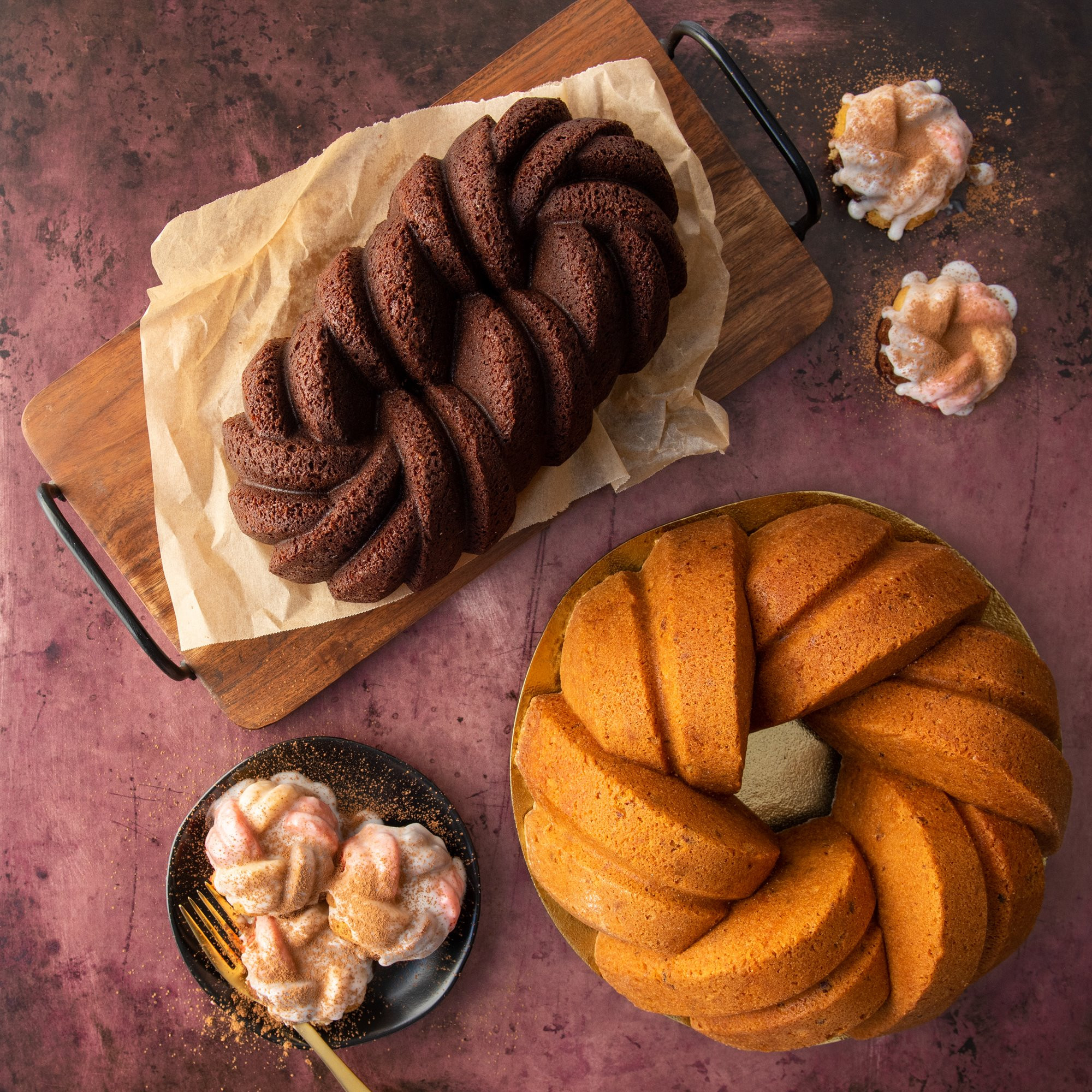 Moule à gâteau Bundt® torsadé Gold