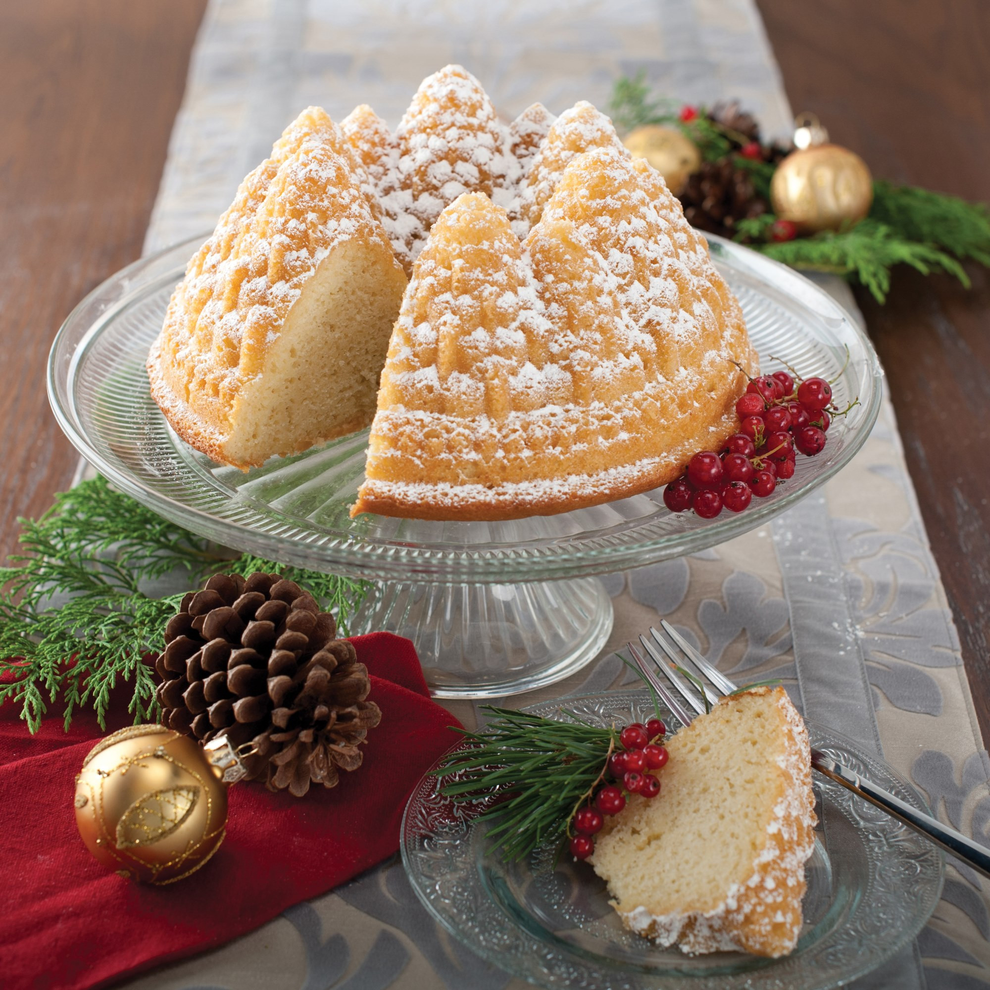 Moule à gâteau Bundt® Forêt de sapins Silver